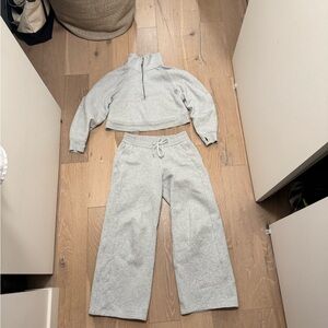 Lululemon scuba funnel neck sweatshirt and wide leg sweatpants set